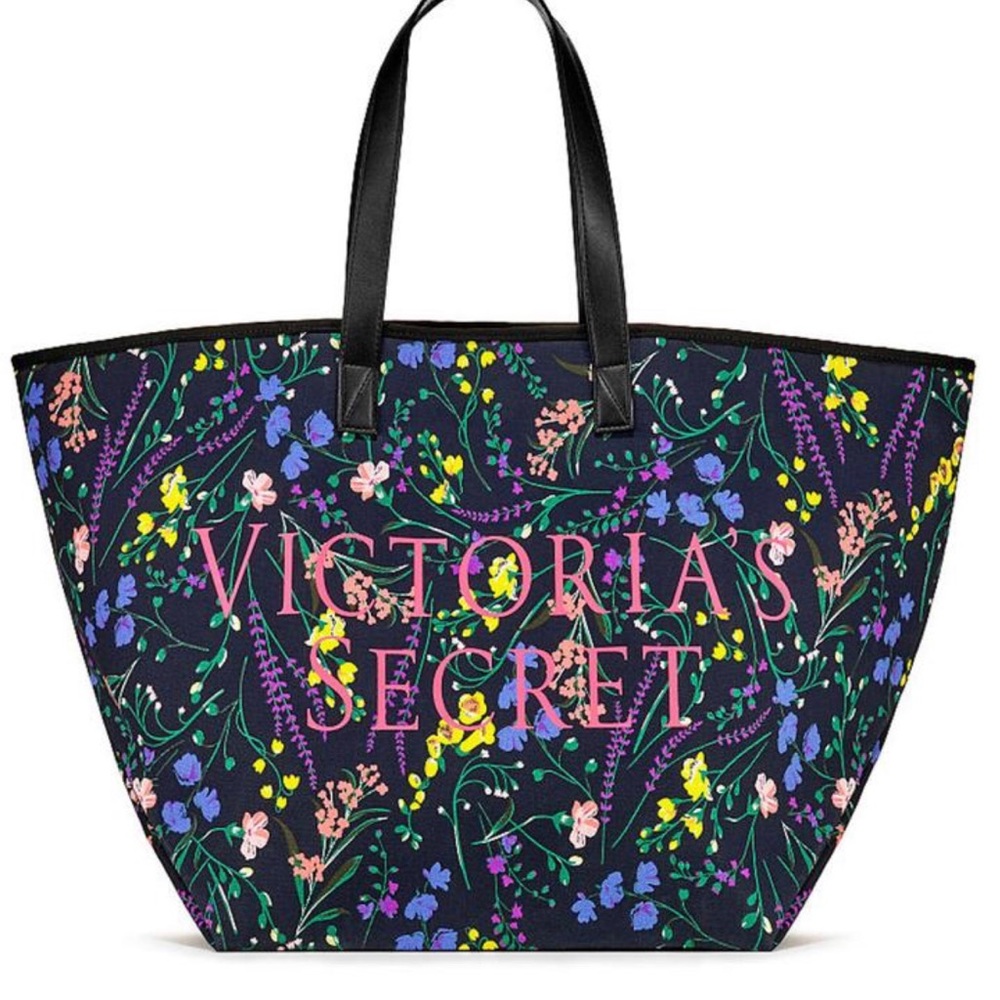 ❌❌SOLD❌❌🆕NWT VICTORIA SECRET LARGE FLORAL TOTE - Picture 4 of 5